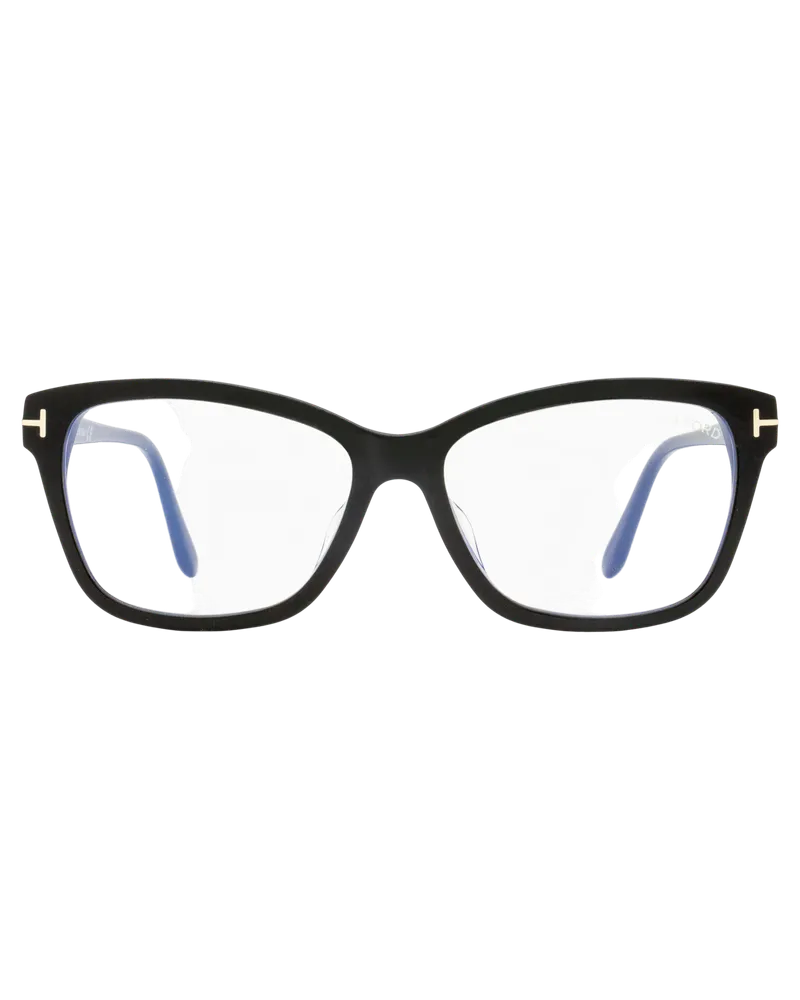 Tom Ford Women's Alt Fit Blue Block Eyeglasses Tf5597-F-B 001 Black 54mm Ft5597 Plastic (acetate) Sunglasses Black
