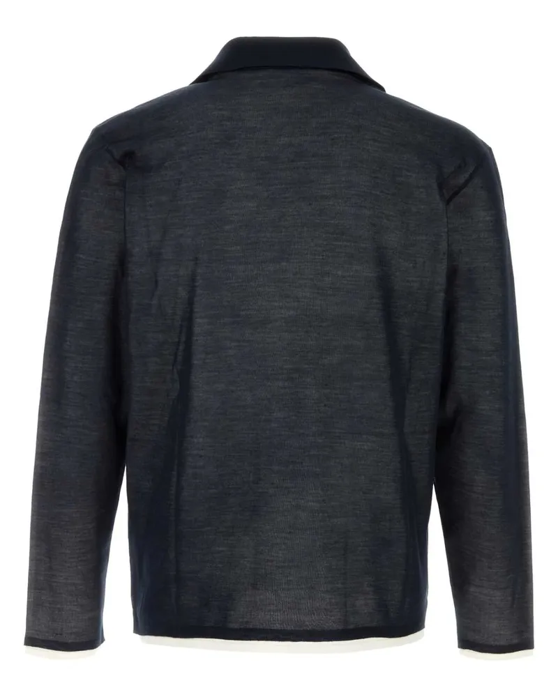 Ferragamo Navywhite Exterior: Silk Lining: Fabric Polo T-shirts And Polos Navy