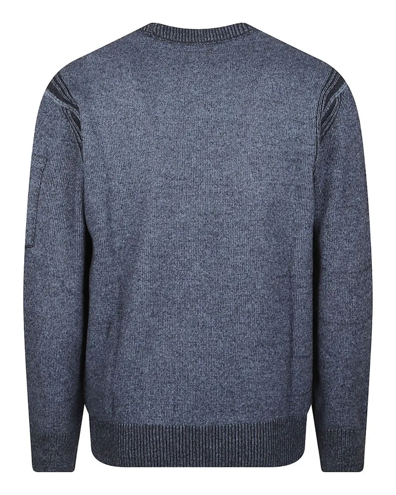 C.P. Company Ribbed Crew Neck Sweater — Navy Navy