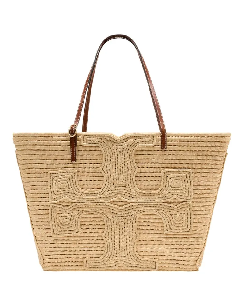 Tory Burch Women's Ella Tote Beige Raffia Beige