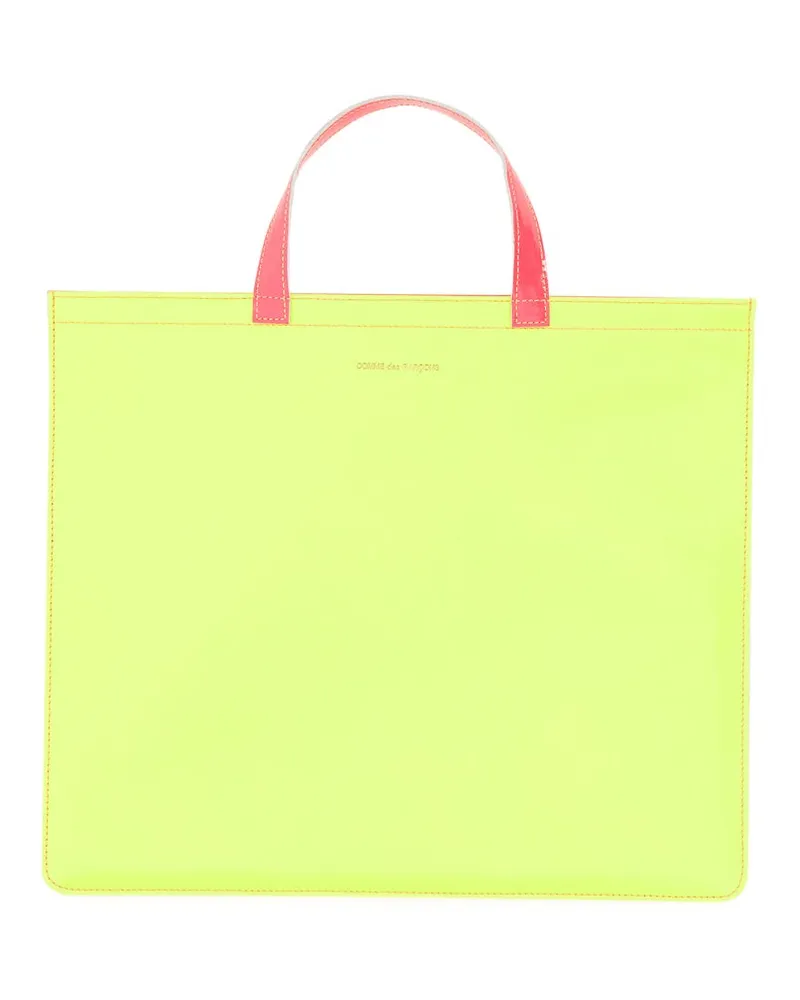 Comme des Garçons Unisex Super Fluo Leather Tote Bag Multicolour Handbags Hand Multicolor