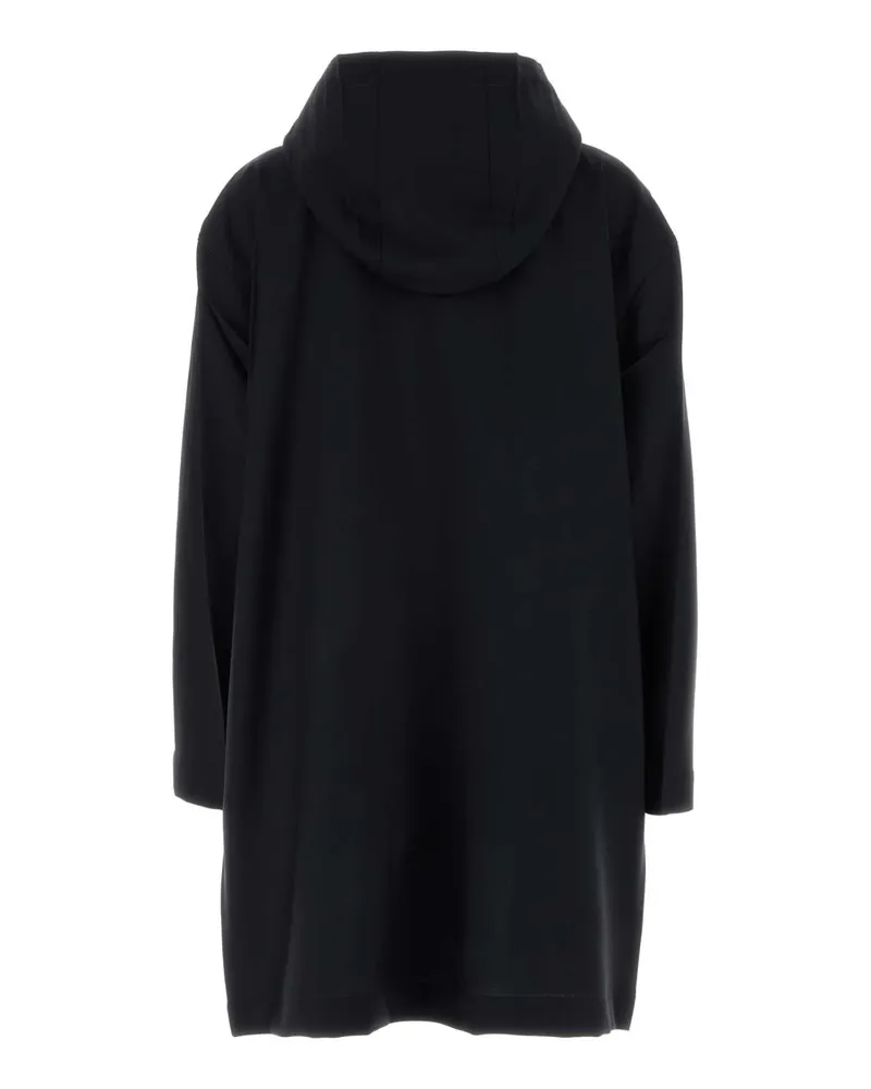 Prada Women's Soprabiti Coat Navy Mohair Virgin Wool Navy