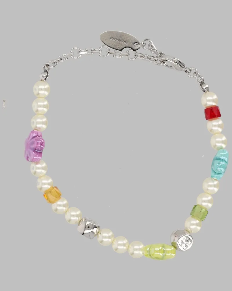 OFF-WHITE Beaded Brass Bracelet — Silver Silver
