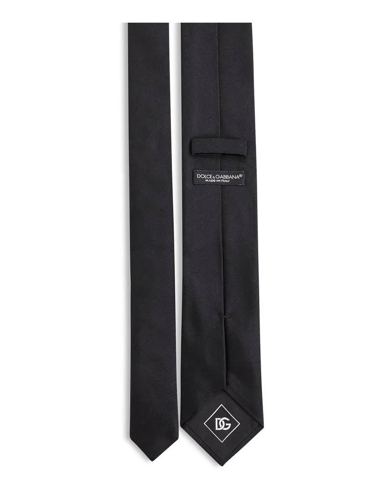 Dolce & Gabbana Men's Tie Martini Silk Satin Black Ties & Bow Black
