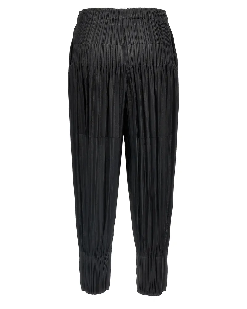 Issey Miyake Women's Black Polyester Casual Pants Black