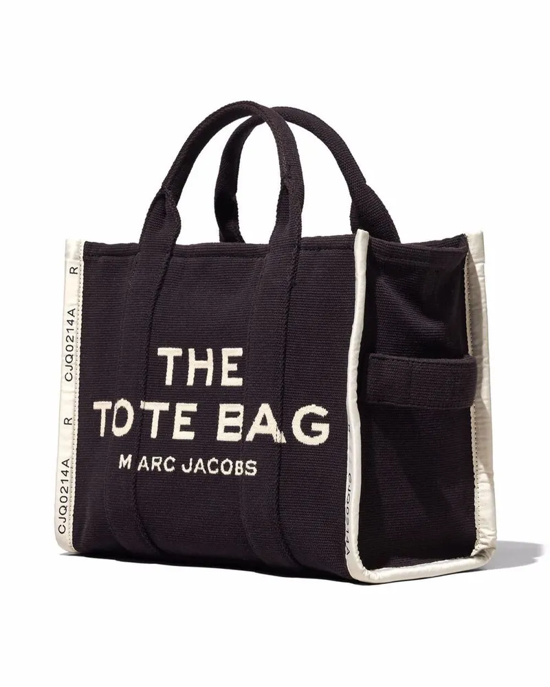 Marc Jacobs Women's Tote Bag The Medium Black Cotton Handbags Hand Black