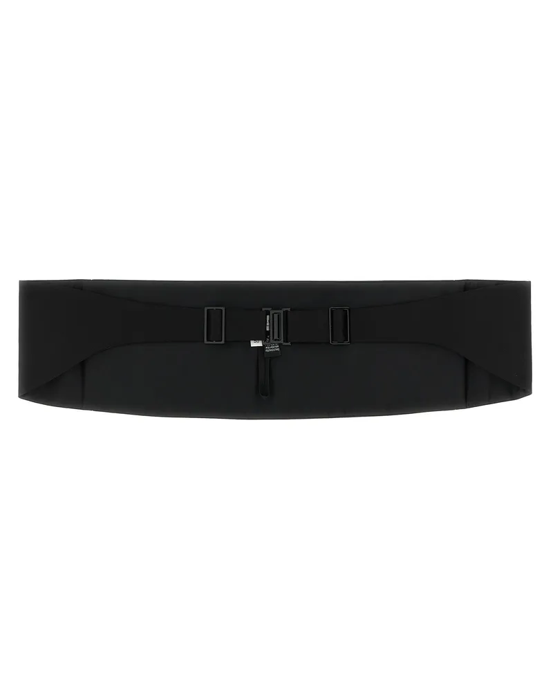 Pal Zileri Satin Tuxedo Belt — Black Black