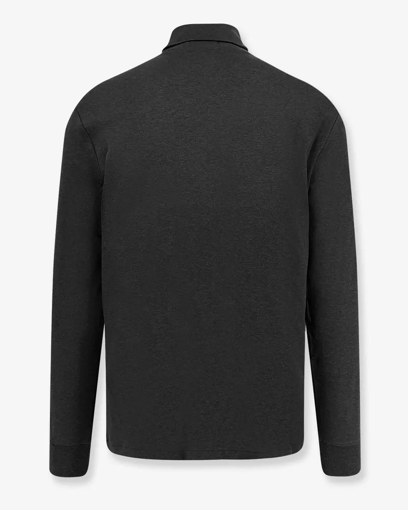 Ralph Lauren Men's Cotton Turtleneck Black Sweater Black