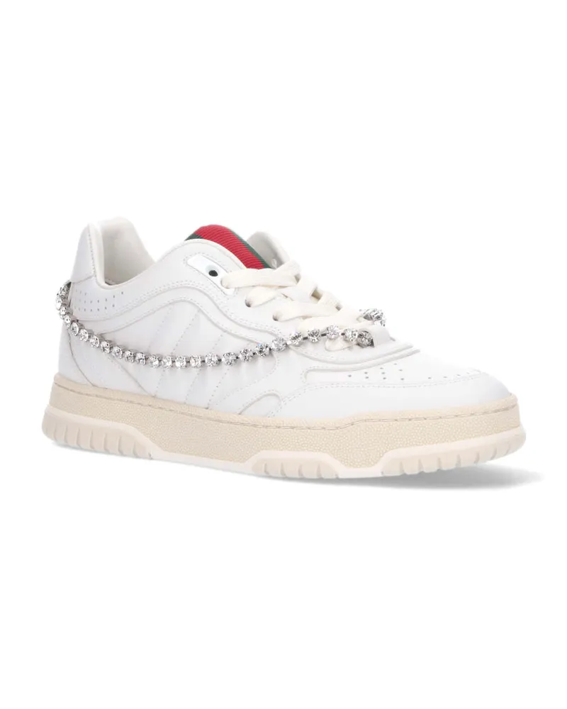 Gucci Women's Sneakers White Fabric: Polyester White