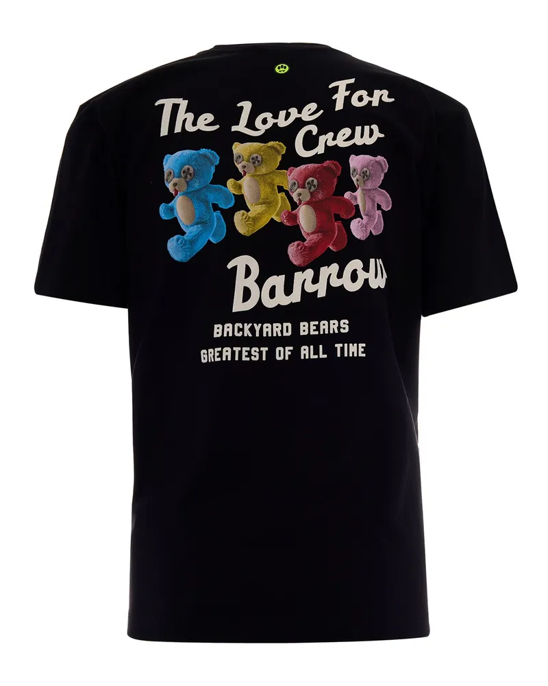 BARROW Men's T-Shirt The Love For Crew Black Cotton T-Shirts And Polos 