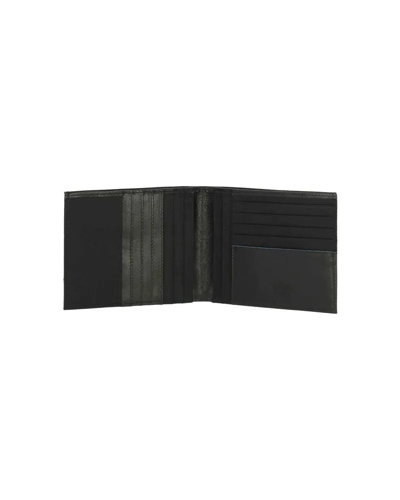 Piquadro Men's Wallet Black Recycled Nylon Bags Black