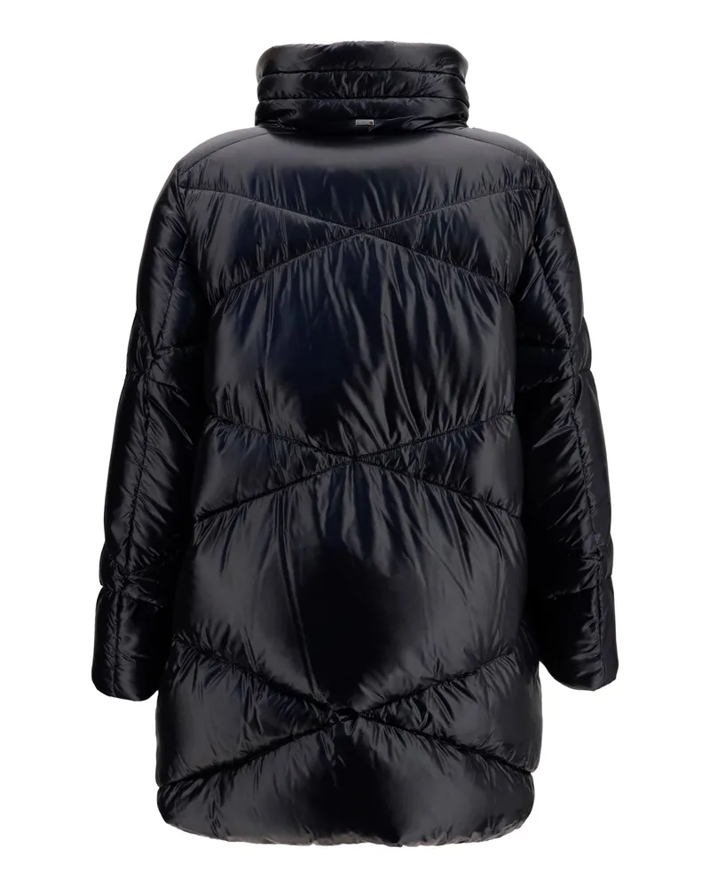 Herno Women's Quilted Drawstring Down Jacket Nero Polyamide Coat Black