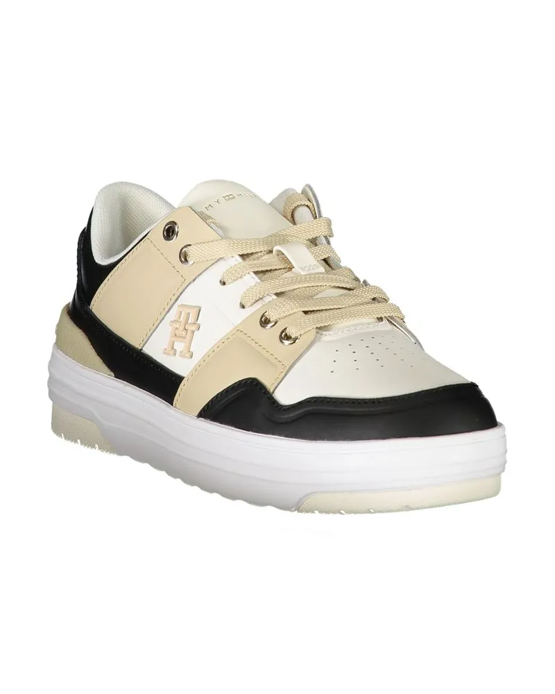 Tommy Hilfiger Contrast Leather Sneaker — White White