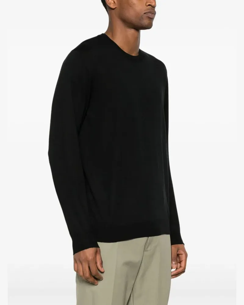 Fedeli Women's Fine-Knit Virgin-Wool Jumper Ss24 M Black