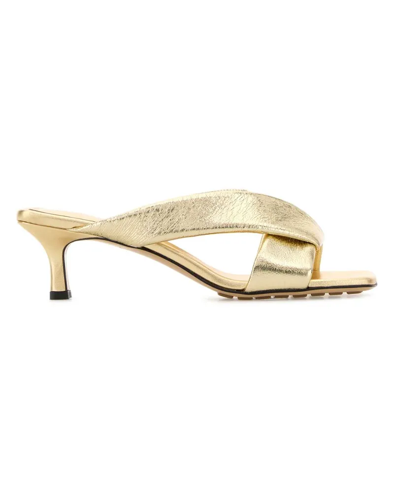 Bottega Veneta Riva Mule Sandal — Gold Gold
