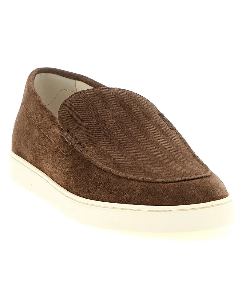 Brunello Cucinelli Suede Moccasin Loafer — Brown Brown
