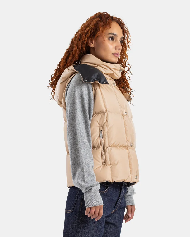 Moncler Down Vest — Beige Beige