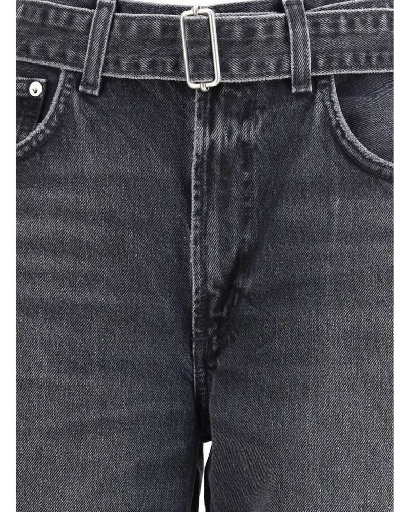 AGOLDE Wide-Tapered Cuffed Jeans — Black Black