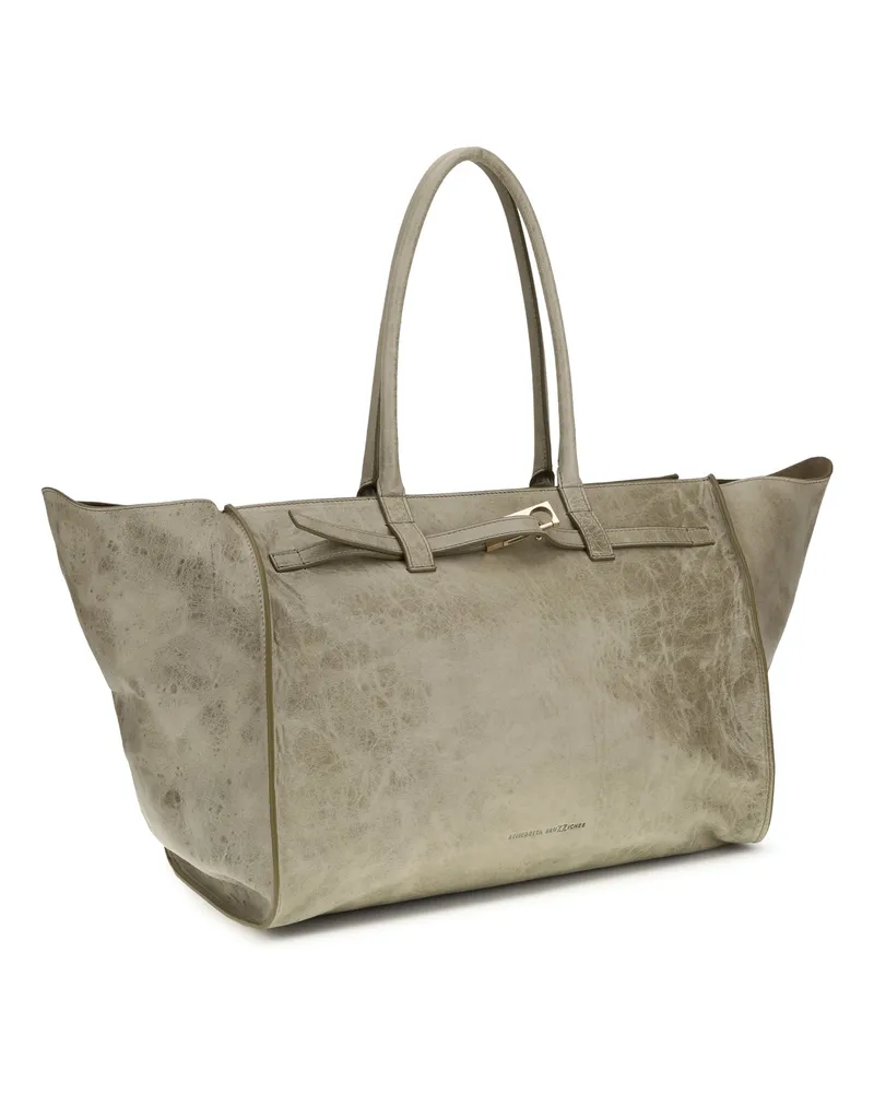 Benedetta Bruzziches Women's Weekend Bag Mame Toasted Coconut Calf Suede Shoulder Beige