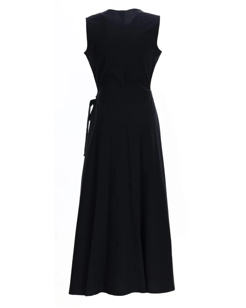 ASPESI Draped Cotton Dress — Blue Blue