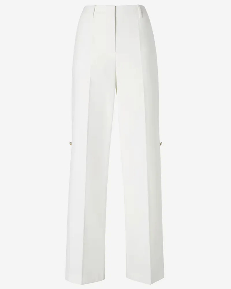 Fendi Women's Trousers Cotton And Silk White 