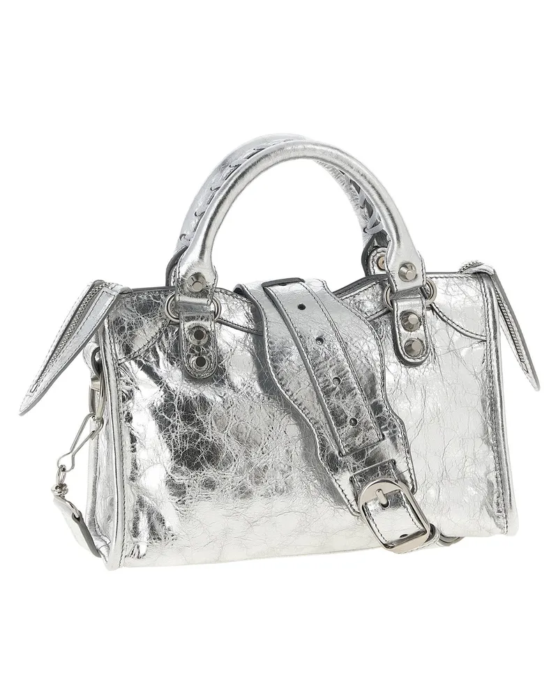 Balenciaga Le City Lambskin Leather Bag — Silver Silver
