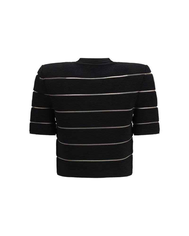 Balmain Women's Black Viscose Cardigan Clothing Black