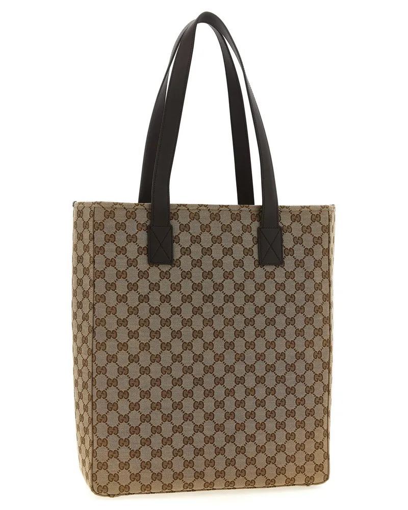 Gucci GG Monogram Canvas Shoulder Bag — Beige Beige