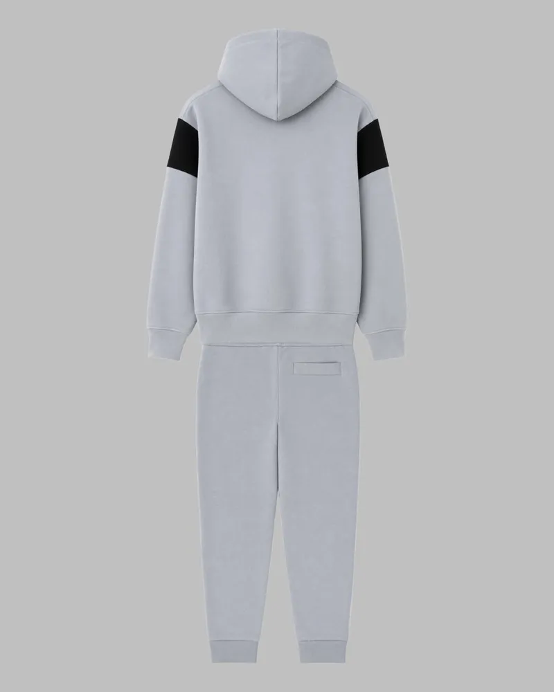 HUGO BOSS Hooded Cotton-Blend Jogger Set — Gray Gray