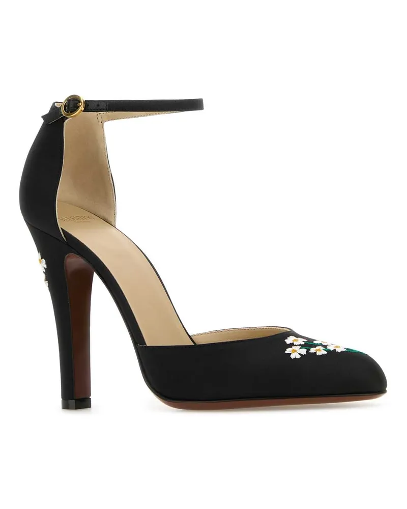 Valentino Garavani 7w2s0mi2zbn 0no Nero Silk Scarpe Con Tacco High Heel Shoes Black