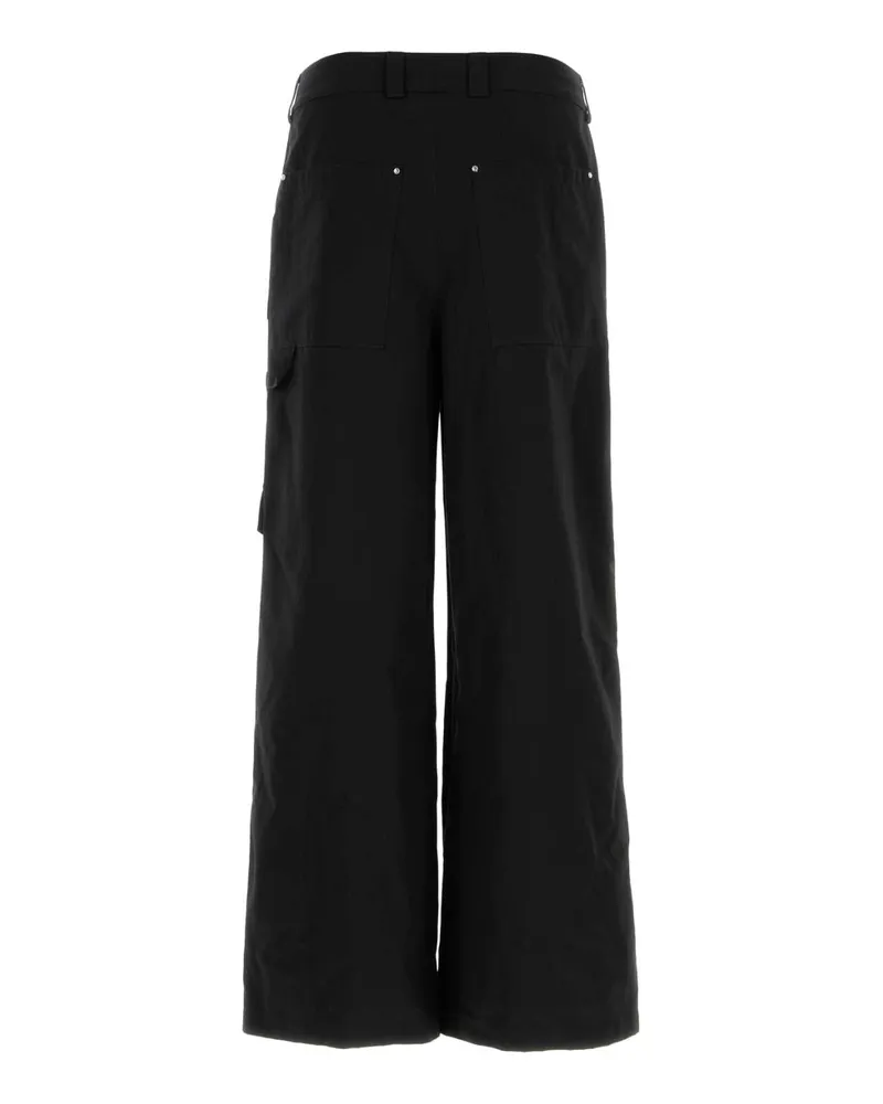 Alexander McQueen Men's Black Cotton Cargo Pant Workwear Trs Pantaloni Black