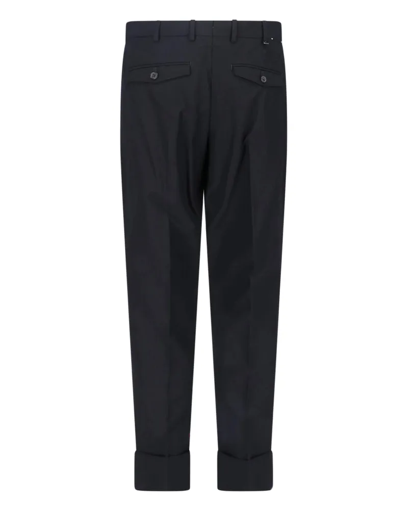 PT TORINO Men's Trousers Black Cotton Black