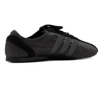 Perforated Lace-Up Sneaker — Black