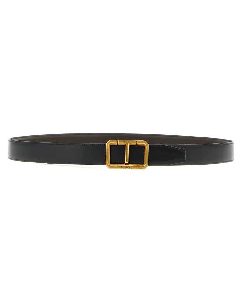 Tom Ford Men's Multicolor Calfskin Regular Belt Multicolor