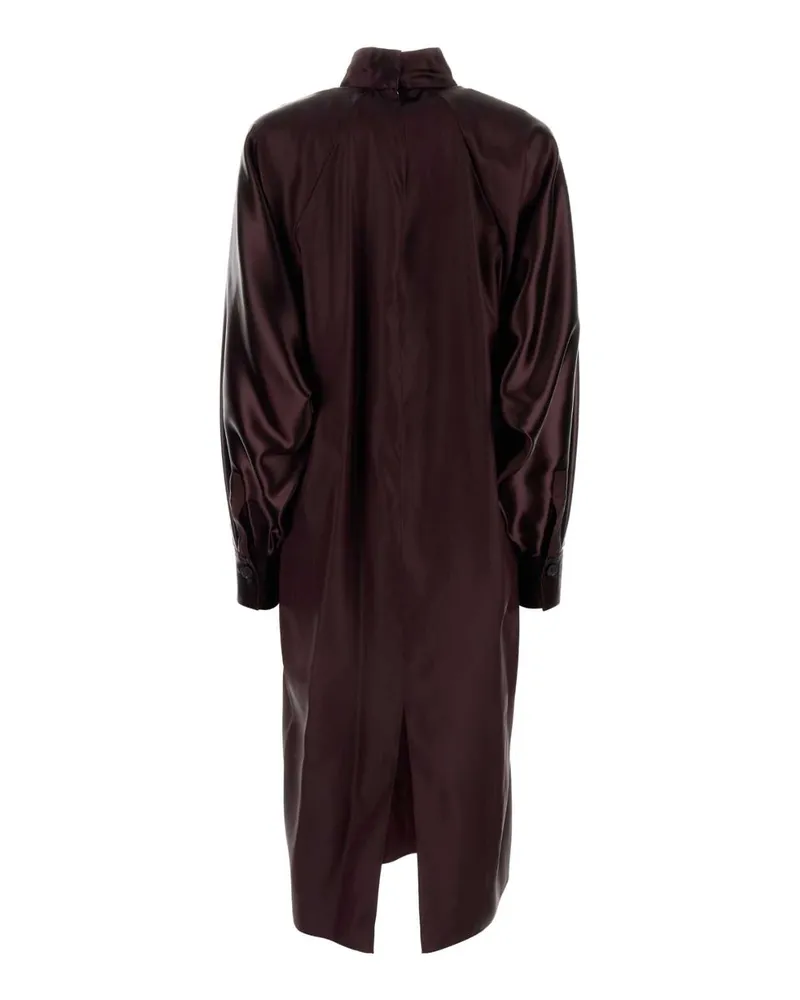 Ferragamo Women's Burgundy Satin Dress Oxblood Exterior: Acetate Viscose Abiti Burgundy