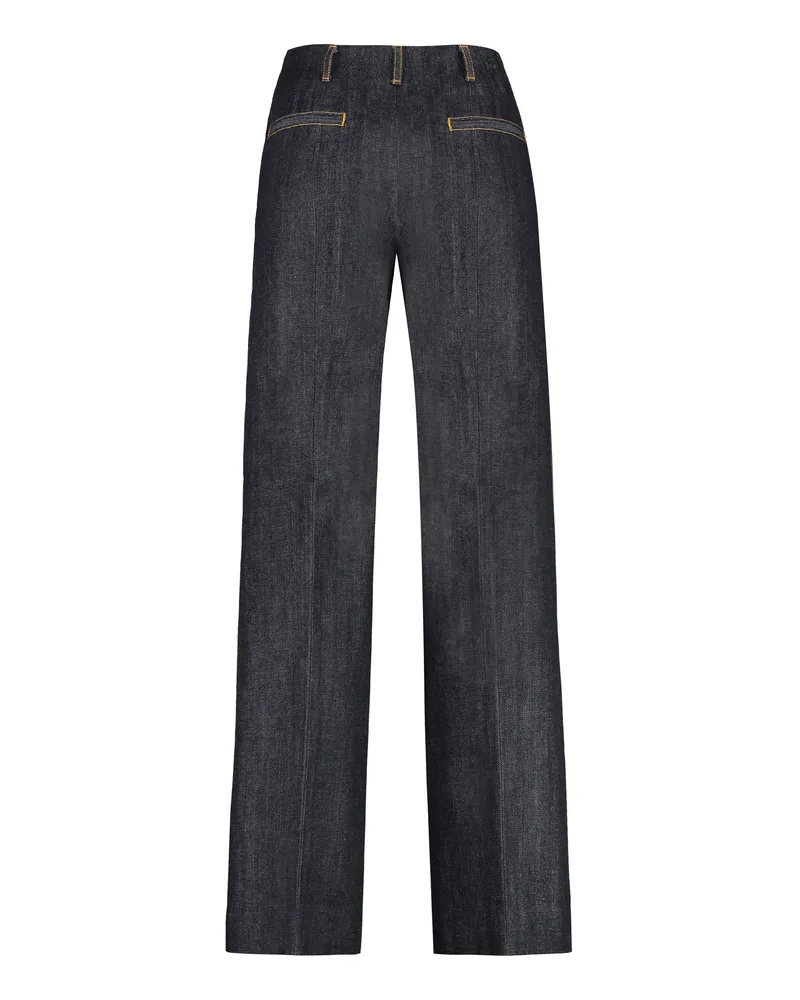 Tory Burch Women's Wide-Leg Jeans Denim Cotton Denim