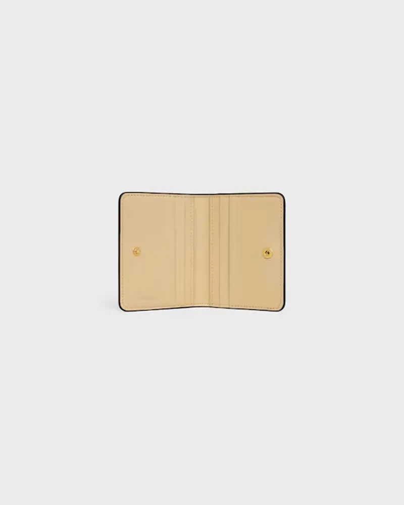 Celine Grained Leather Card Case — Tan Tan