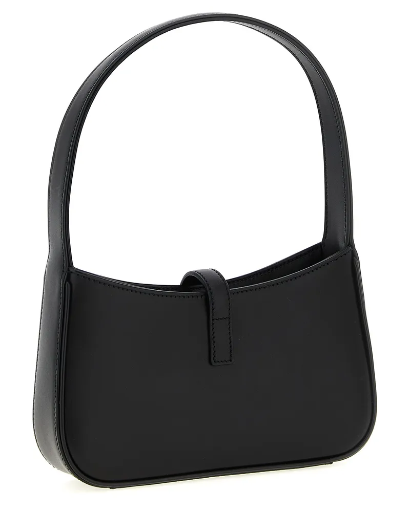 Saint Laurent Calfskin Leather Shoulder Bag — Black Black