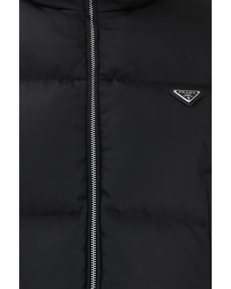Prada Women's Down Jacket Re-Nylon Black Inner: Goose Puffer Black