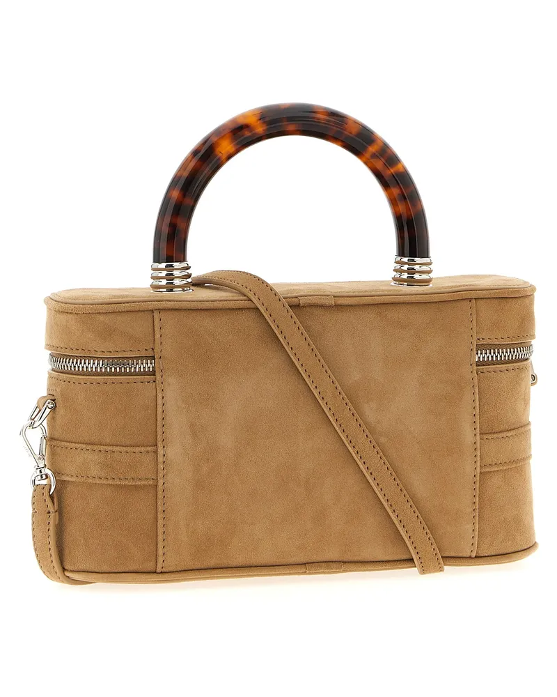 Roger Vivier Women's Top Handle Bag Beige Goat Leather Beige