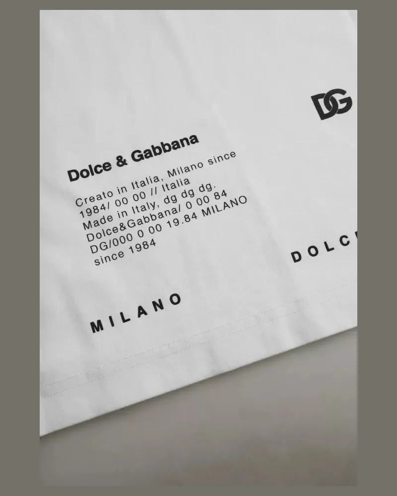Dolce & Gabbana Red Lips Graphic Print T-Shirt — White White