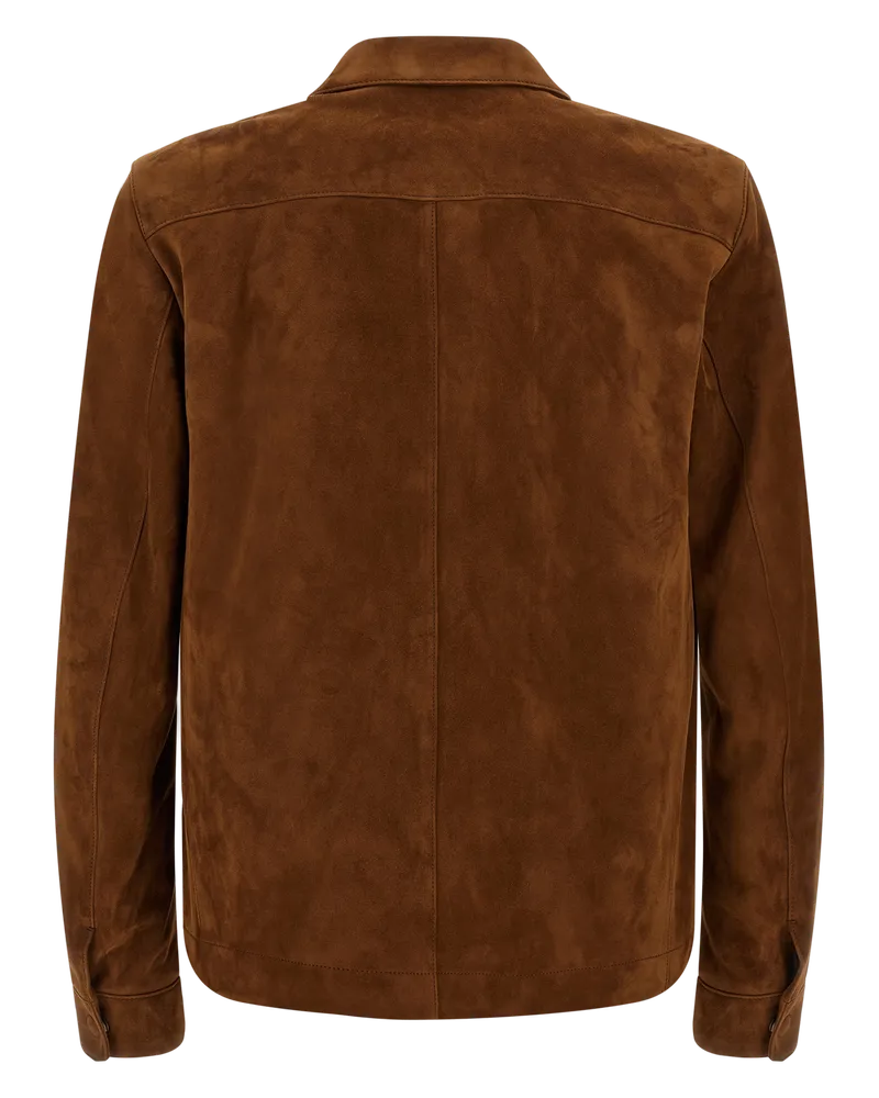 Tom Ford Men's Brown Lamb Leather Jacket Clothing Brown
