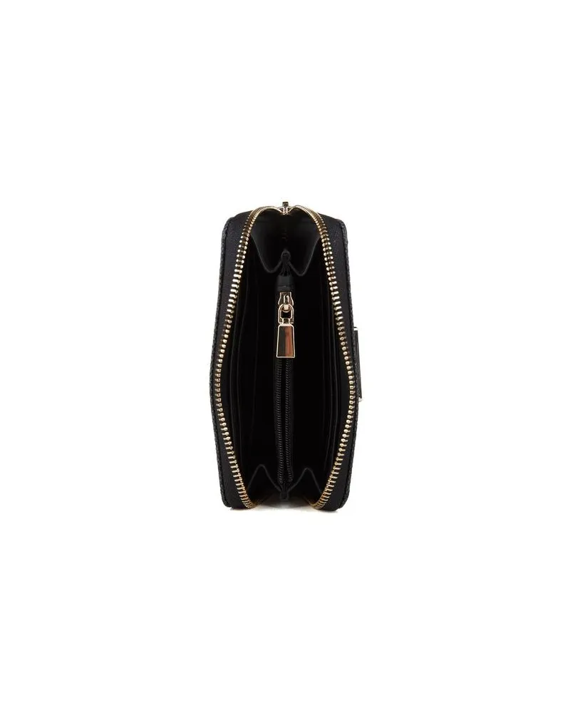 Guess Women's Wallet Coal Logo Polyurethane Bags Black