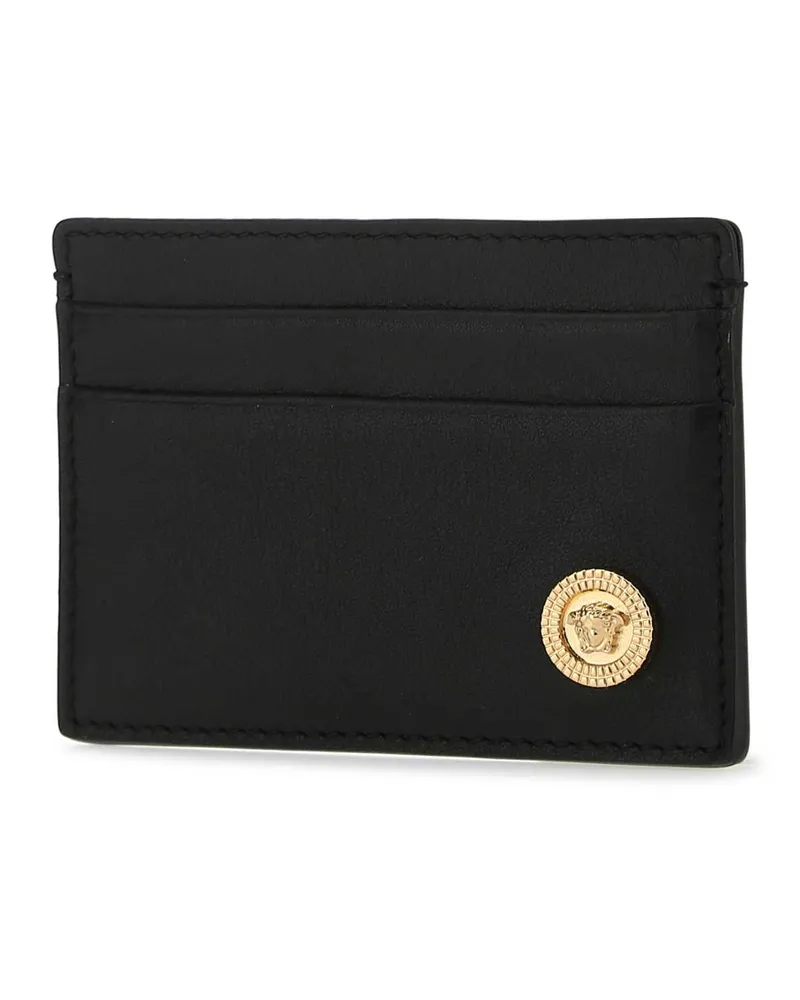 Versace Leather Card Case — Black Black