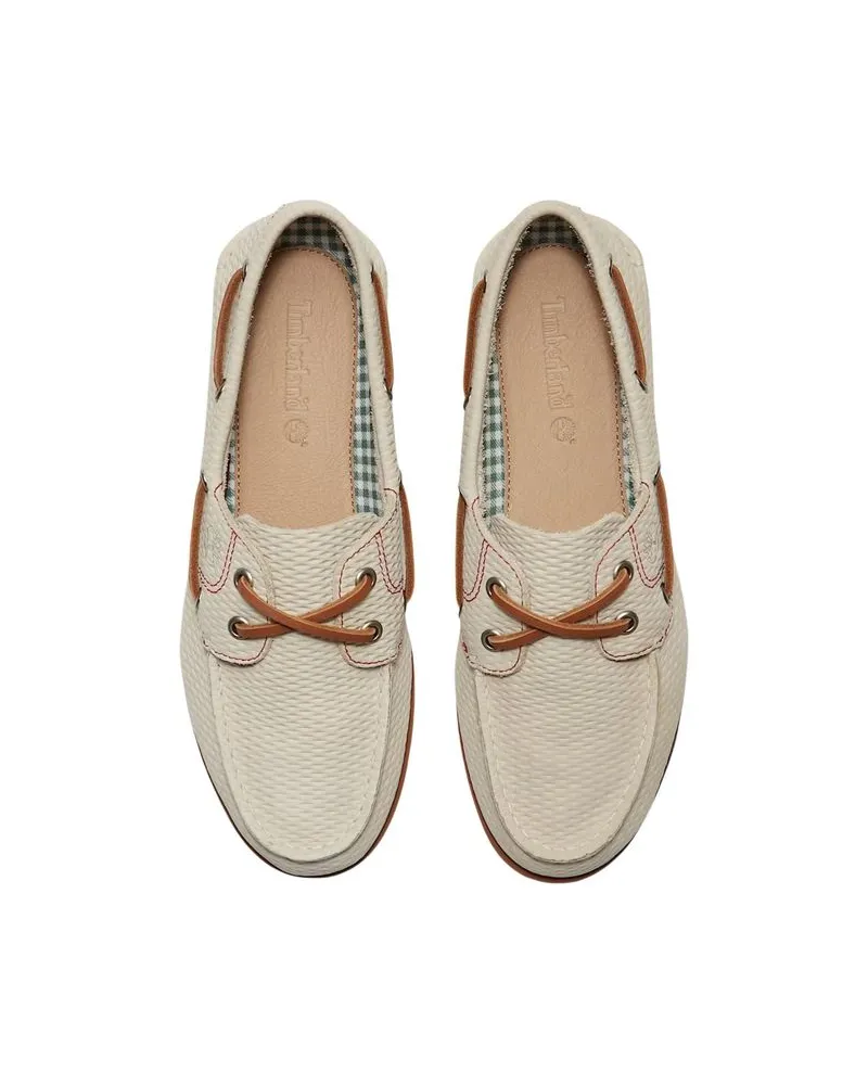 Timberland Woven Leather Loafer — Beige Beige