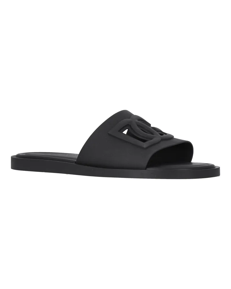 Dolce & Gabbana Men's Sandals Black Rubber Black