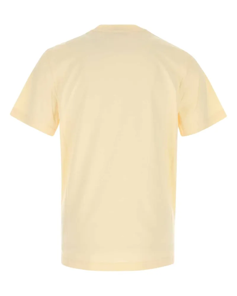Moncler Men's Cream Cotton T-Shirt Exterior Exterior: T-shirts And Polos Cream