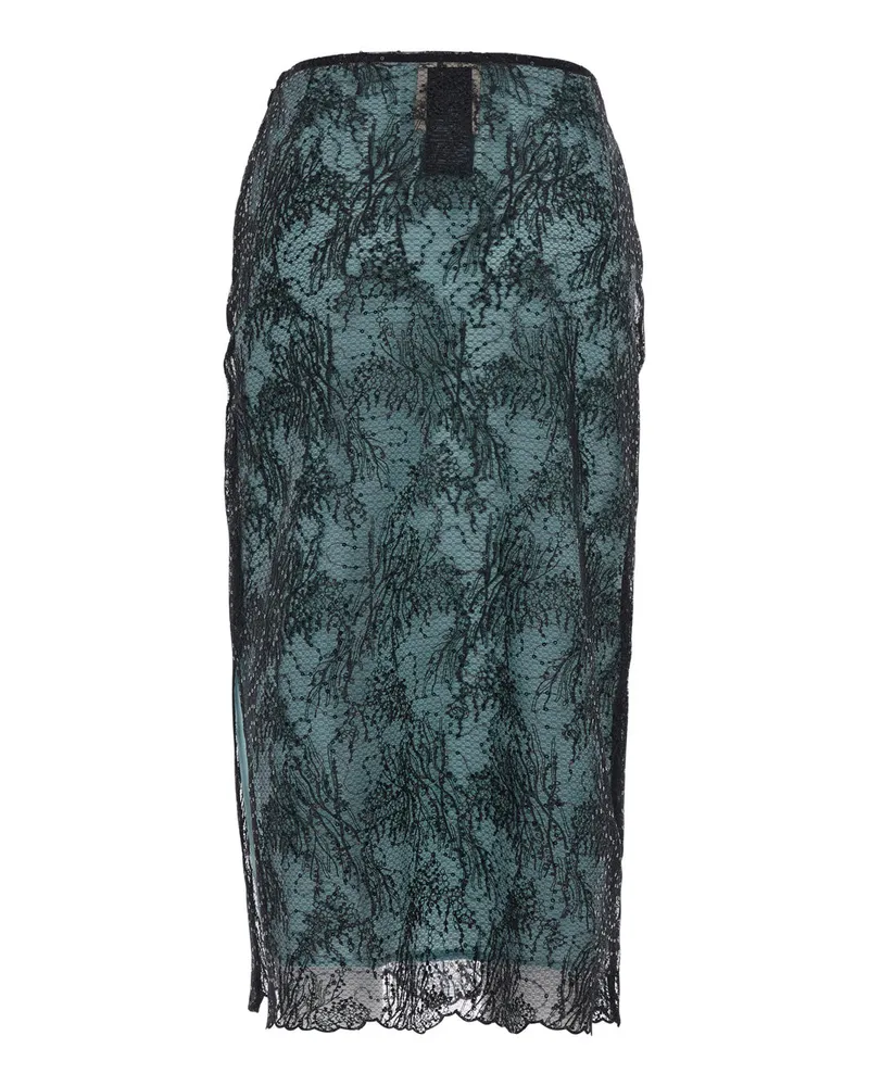 Semicouture Women's Skirt Camilla Ramage Lace Black Polyester Black