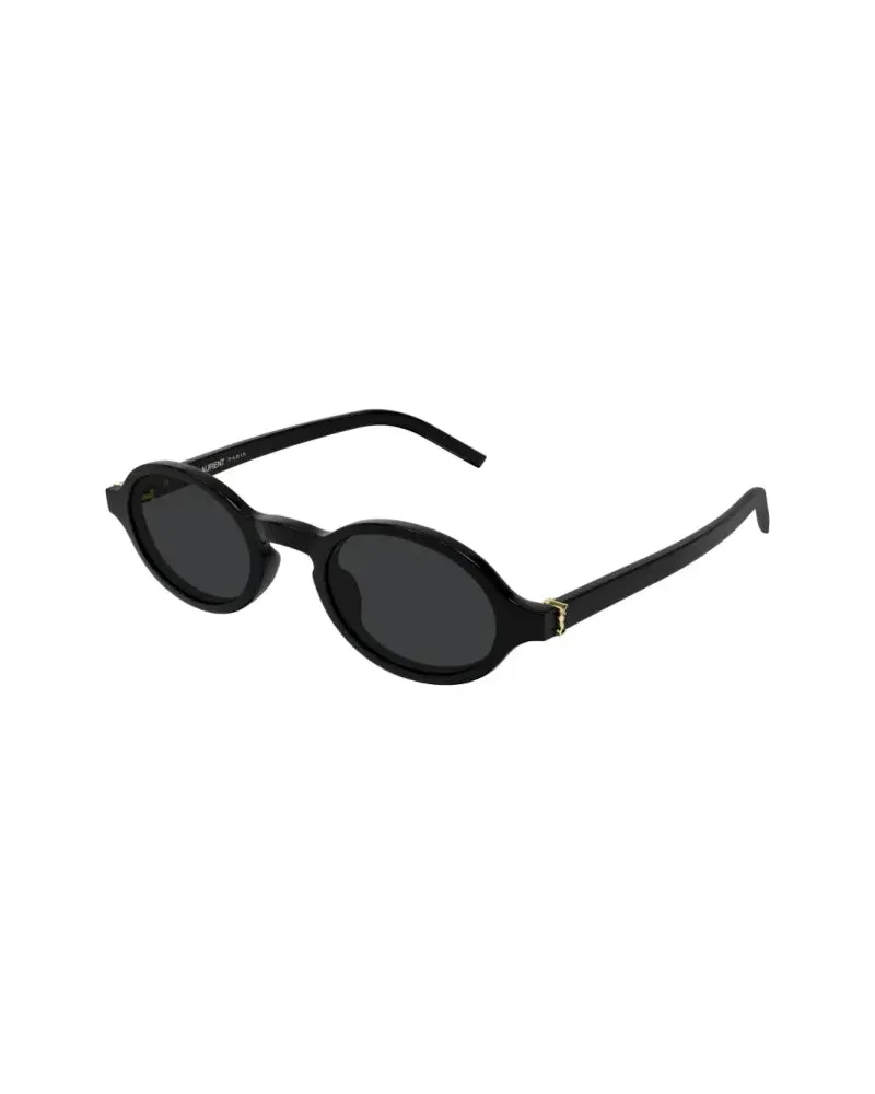 Saint Laurent 872934Y9956 Oval-Frame Sunglasses — Black Black