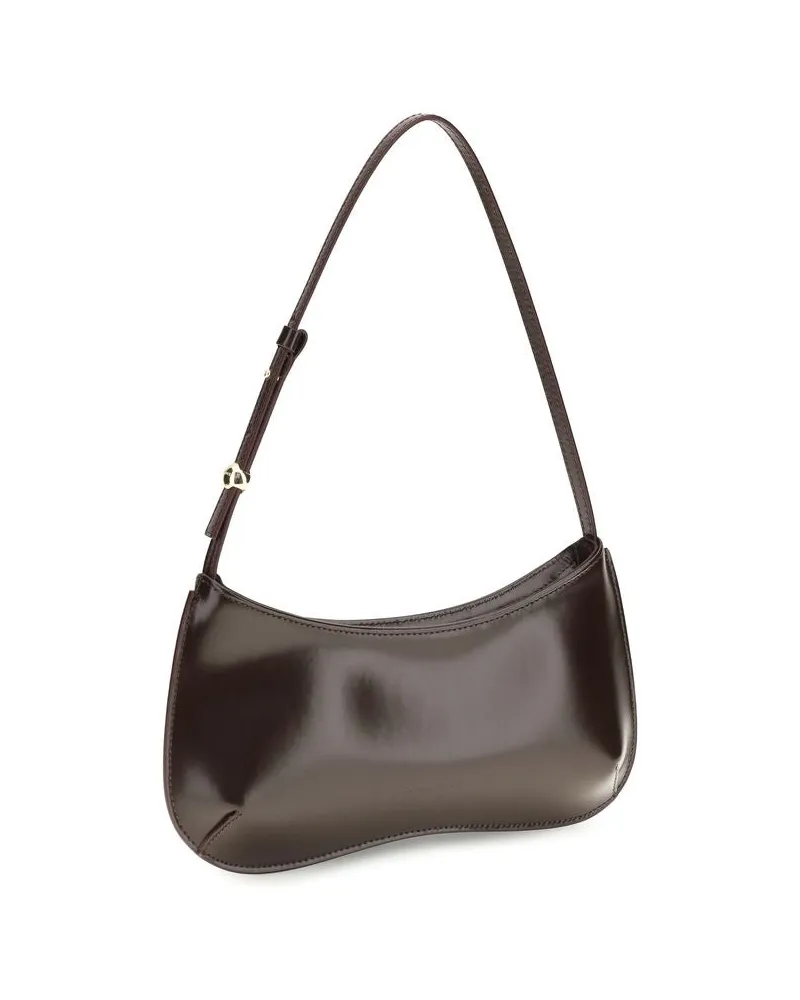 Jacquemus Women's Brown Calf Leather Bos Taurus Shoulder Bag Brown